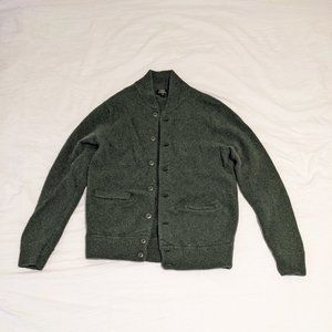 Dark Green Wool Cardigan